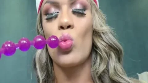 yummy TS Nurse Juliana Leal Has Some pretty enjoyment With butthole Beads