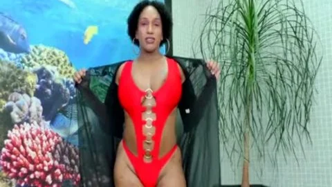 TS Granny Adrieli Pinheiro Self Sucks Her massive Horse weenie